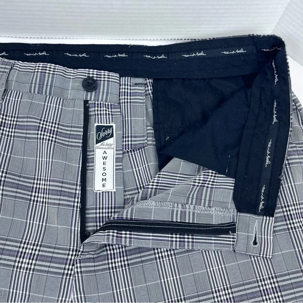 Travis Mathew Men's Plaid Chino Perfromance Golf Shorts Size 38; Stretch, Sports